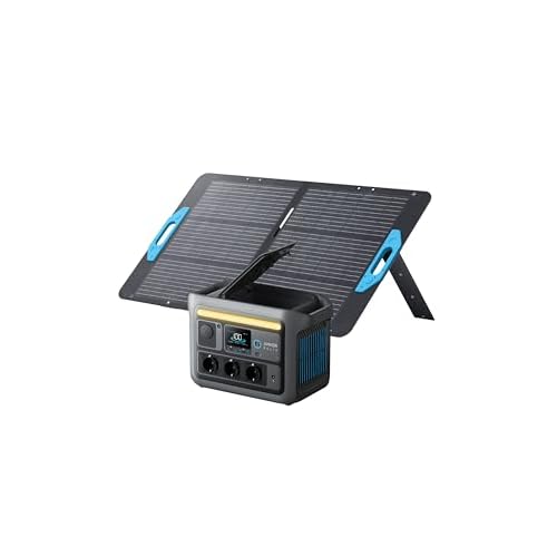 Anker SOLIX C800 Tragbare Powerstation mit 100W Solarpanel, 1200W (1600W Spitzenleistung) Solargenerator, 100% Akku in 58 Min., 768Wh LiFePO4 Akkus für Camping, Wohnmobil, RV, Reisen, Stroma