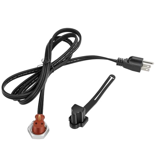 X4XZ 120V Engine Block Heater Cord 251919 with Cap for Ford Powerstroke Diesel E350 450 550 F250 F350 F450 F550 Dodge Ram 2500 3500 Cummins Diesel 5.9 6.7L Heavy Duty Immersion Heaters 6 Feet