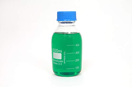 500ml Leak Proof Media Bottle Super Thick Graduated with GL45 Screw Cap Durable 500ml Bottle