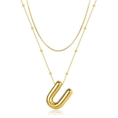 Collier initial pour femmes en lettres bulles, un bijou personnalisé haut de gamme