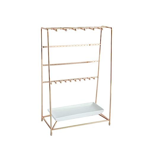 KESONIKU Soporte Minimalista para Collares y Pendientes, Soporte Organizador de Joyas con Base extraíble, Estante de Almacenamiento de Joyas para Pendientes, Collares y Pulseras Soporte para Joyas