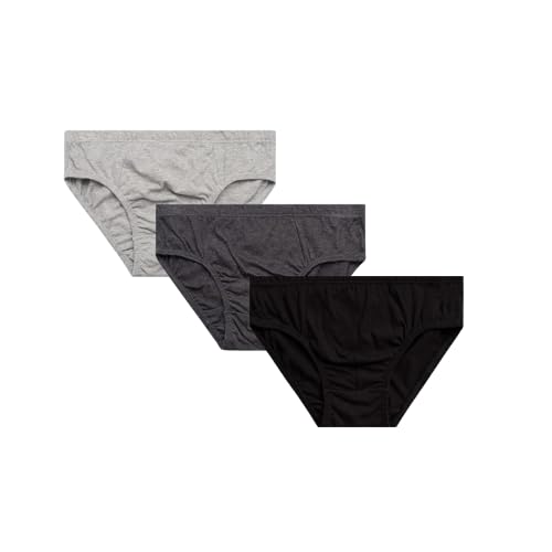 Image of Acumen Men's Underwear Briefs 3-Pack - 100% Combed Cotton, Anti-Bacterial Technology - Premium Ultrasoft Waistband