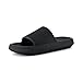 CUSHIONAIRE Feather EVA Mens Sandals – Slip On Recovery Slides, Lightweight Water Shoes for Men, BLACK 12