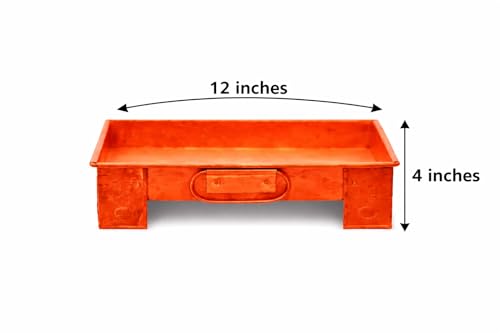 Image of Havan kund Pure Copper with Handle On Both Side, for Yagya Kund, Deepawali Pujan, Grah Puja,Birth, Marriage and Temples, Kund for Pooja and Yagya for Hindu Ritual (12 INCHES)