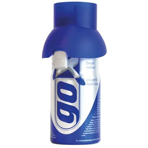 1 Canette d'Oxygène goX 4L, Concentration en Oxygène Pur 99.5%. Problèmes Respiratoires, Bien-être et Sport