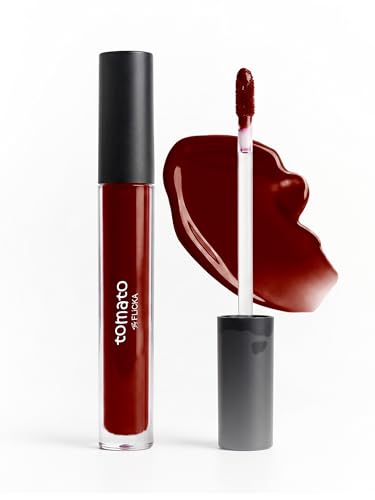 Image of FLiCKA Tomato Liquid Lipstick| Transfer Proof, Smudge Proof, Non-Sticky, Creamy Lightweight Lipstick For Women, Shade 5, 2ml