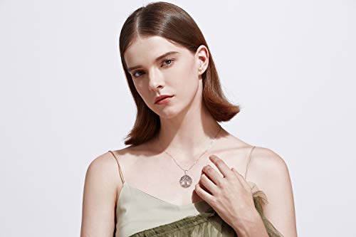 AGVANA Sterling Silver Tree of Life Celtic Knot Dainty Pendant Necklace for Women Family Tree Necklace Anniversary Birthday Gifts for Women Wife Grandma Her with Velvet Bag2