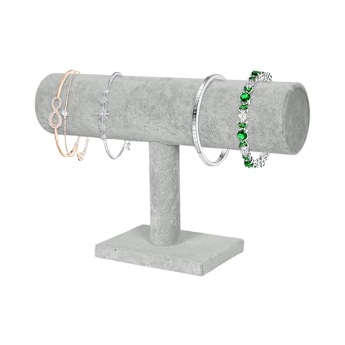 Marjoramy Armbandhalter Armband Organizer Schmuckständer aus Samt - T-förmiger Präsentationsständer für Armbänder Uhren Haargummis - Aufbewahrung und Display für Zuhause Geschäft oder Verkauf