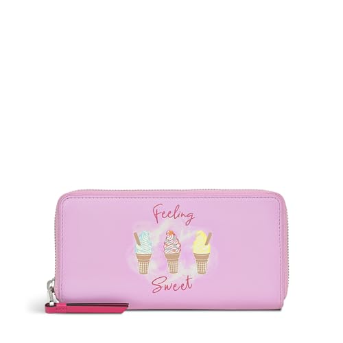Image of RADLEY London Feeling Sweet Women's Large Leather Zip Around Wallet, SUGAR PINK, One Size, Womens Leather Wallet