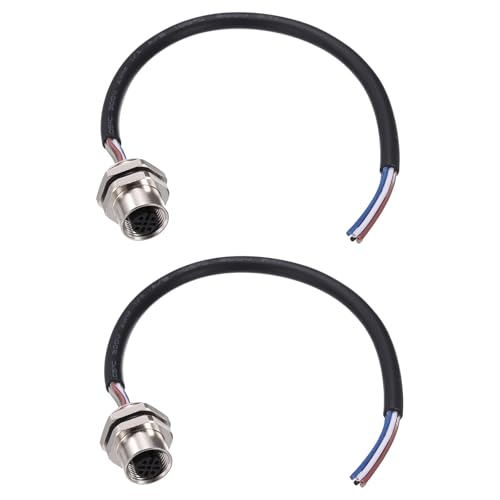 Câble M12 5 broches femelle de haute précision pour intégration solide sur panneau 60V
