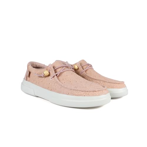 WALK IN PITAS | Kila | Mocasines de Mujer | Náuticos Casual | Zapatillas de Verano | Zapatos de Mujer Casuales y Cómodos | Calzado de Pitas | Nude 39