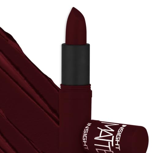 Image of INSIGHT Matte Lipstick | Soft Matte Finish | Highly Pigmented Formula | Ultra Creamy | Intense Color Payoff | Fade-Proof Lipstick | Majestic Maroon-4.2g