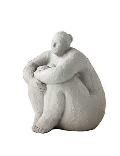 Amoy-Art Deco Femme Dame Figurine Decoration Maison Cadeaux Fait Main Statue de Yoga Sculpture Décoratif Souvenirs Giftbox Sécurité Peinture pour Enfants Résine 18cmH