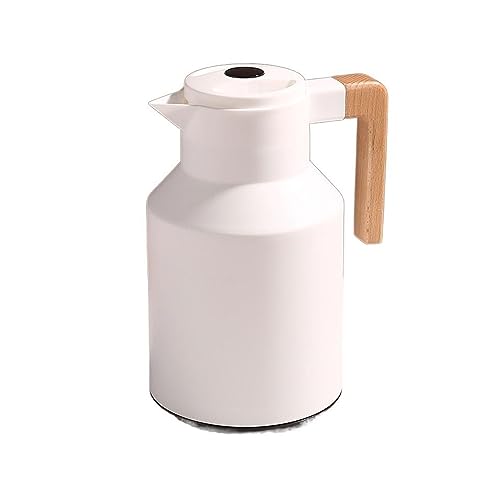 Jarra Térmica Macetas de aislamiento inteligente de 940ml, revestimiento de vidrio de gran capacidad, termo, tetera, cafetera, pantalla de temperatura, botella de agua Botella de Agua(Blanco)