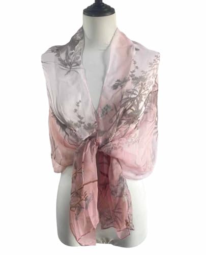 Image of Acotavie Scarfs for Women Lightweight Fashion Scarves Print Floral Pattern Scarf Shawl Wraps