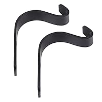 HOODANCOS 2 Pcs Iron Wall Hangers Thick Black Coat Hooks with Screw Rust-Resistant Wall Mounted Clothes Hooks for Bedroom Bathroom Closet Organization