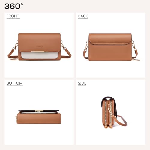 Image of Roulens Small Crossbody Bag for Women,Cell Phone Purse Women's Shoulder Handbags Wallet Purse with Credit Card Slots