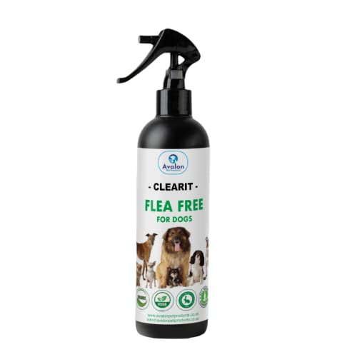 CLEARIT Flea Free 100% Natural & Organic Flea & Tick Spray. Unique blend of essential oils, super effective, non toxic suitable for direct use on your dog and around the home. 250 ML
