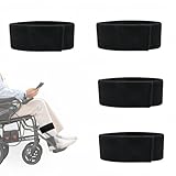 4 Pack Wheelchair Leg Straps,Wheelchair Leg Protection Belt,Foot,Calf and Seat Belt Restraints for Wheelchair Accessory (Reliable and Elastic)