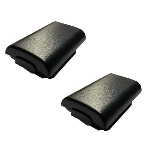 2 Stück Batteriefach Akku Gehäuse Deckel Case Abdeckung Cover für Gamepad Xbox 360 Controller Xbox 360 Wireless Controller passgenau stabil langlebig - schwarz