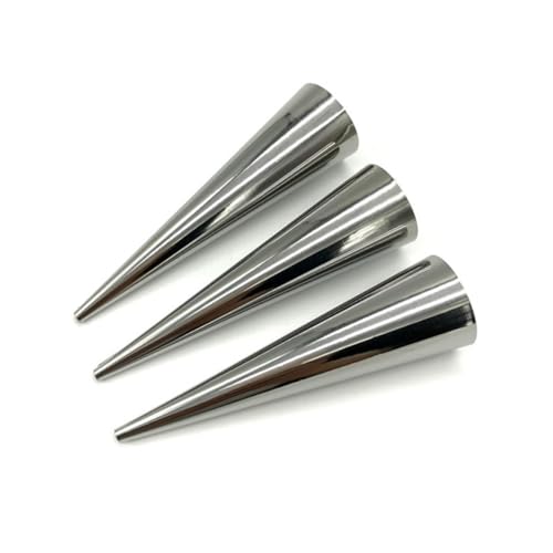 DOITOOL 10 Moldes Grandes para Croissants de Acero Inoxidable 430 Molde Antiadherente para Hornear Rollos de Masa Espiral Apto para Horno y Lavavajillas Adecuado para Repostería y