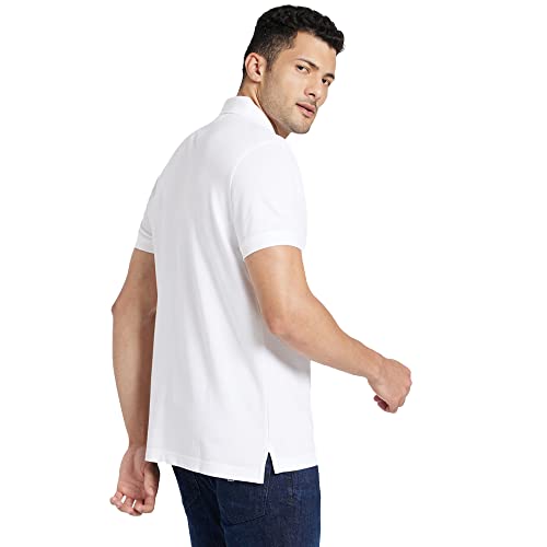 Image of Tommy Hilfiger Solid Regular fit Cotton Polo t-Shirt