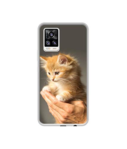 Image of Cute Kitten Design Printed Silicon Soft TPU Back Case Cover for Vivo V20