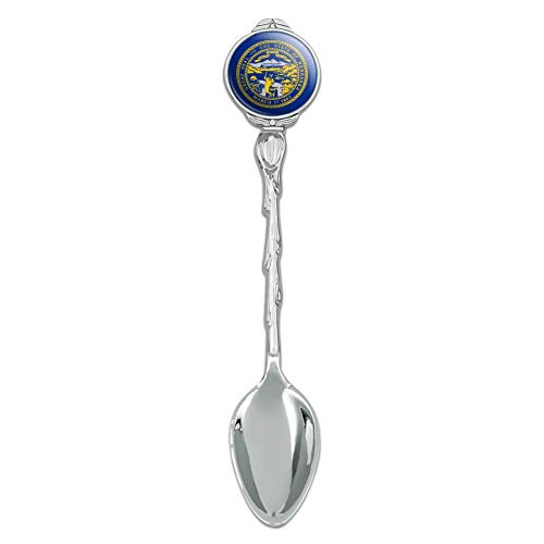 Nebraska State Flag Novelty Collectible Demitasse Tea Coffee Spoon