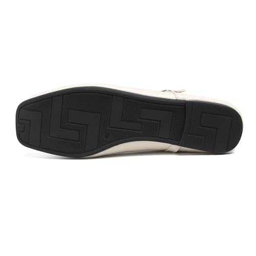 Image of LUXINYU Women's Slip on Flats,Classy Round Toe Solid Classic Mary Jane Ballet Dance Shoes Soft Comfortable PU Flat Shoes