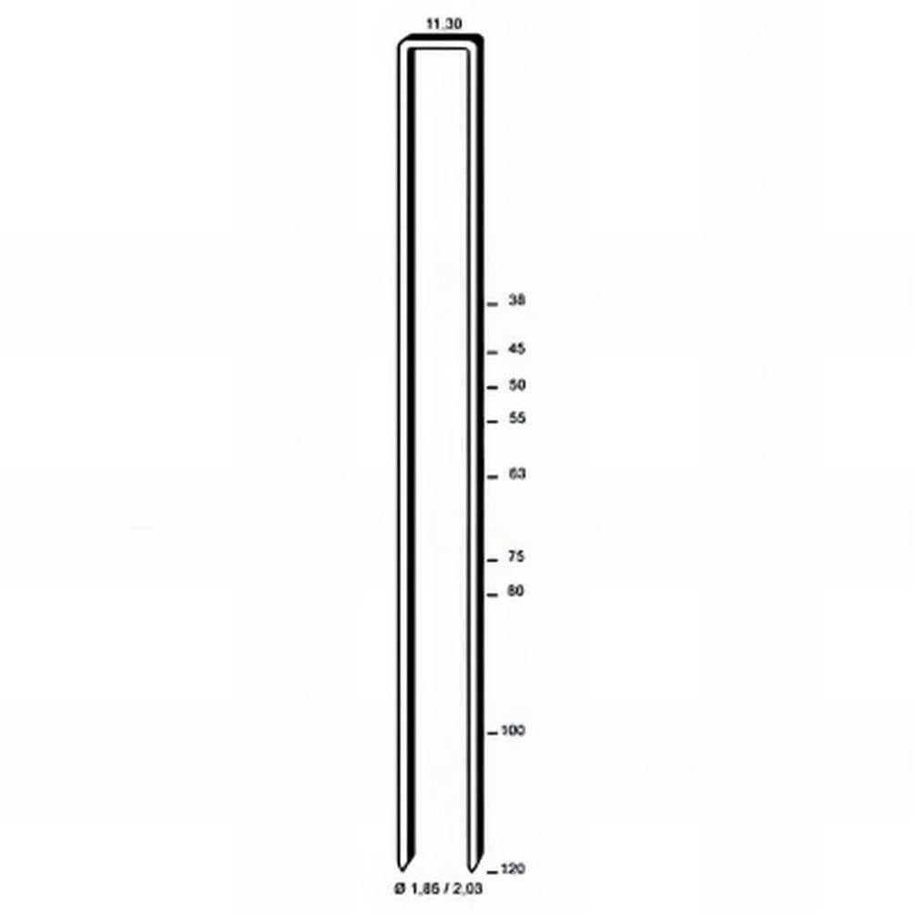 D-Work 7 500 grapas Q-45 (acero inoxidable, 11,3 x 38 x 1,85 x 2,03 mm)