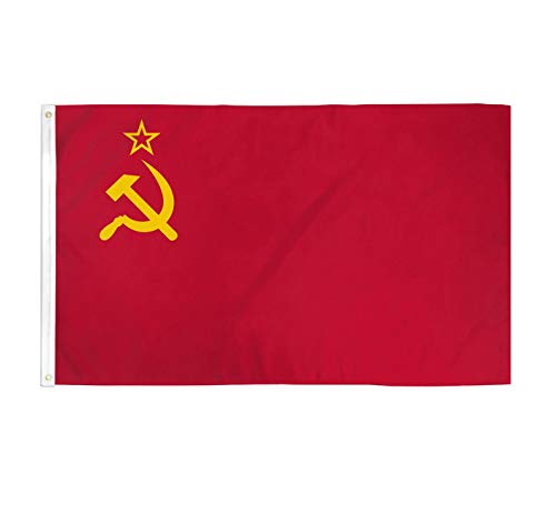 TrendyLuz Flags Soviet Union Flag USSR Russia National 3x5 Feet Banner Flag