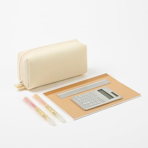 Image of Pencil Case Durable Oxford Pencil Pouch for Pens School Supplies (Cream,Oxford)