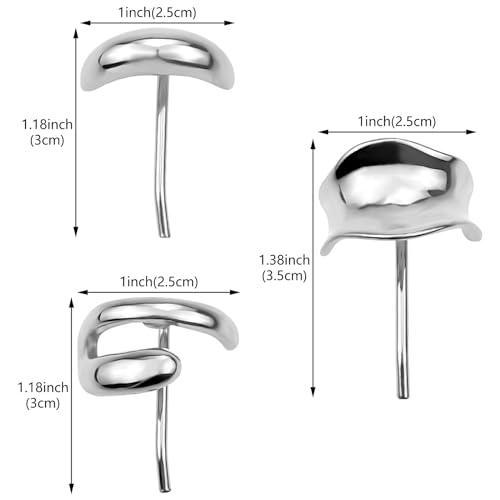 3 Piezas Pinzas para Cabello Metal 1 Pulgada Plateadas miniatura 2