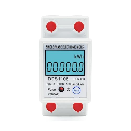 Compteur d'énergie numérique monophasé 220V avec écran rétroéclairé