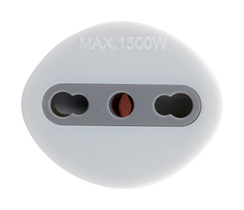 Zenitech Reseadapter från Frankrike till Italien - hane/hona Italien med jord - vit - kompatibel med 230 V, 16 A, 2 300 W - säker för elektroniska enheter - kompakt design för resor