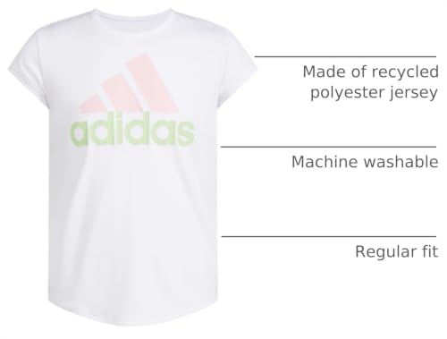 Image of adidas Girls' Short Sleeve Scoop Neck Tee T-Shirt