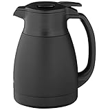 象印マホービン ステンレスポット 1.0L ポット 卓上 広口約6.5cm ステンレス真空2重まほうびん 保温・保冷 マットブラック SH-HC10-BM