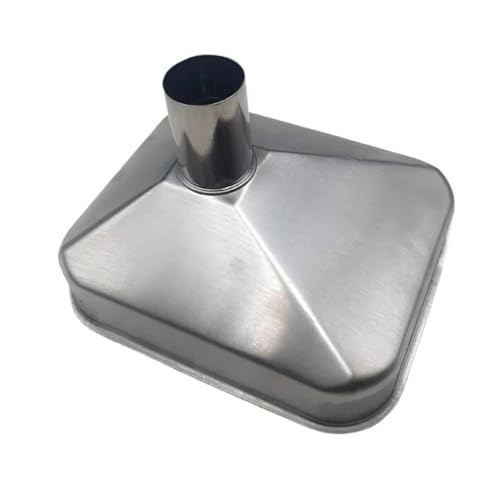Stainless Steel Funnel 304 Thicken for Rectangular Square Kitchen Funnels Large-Diameter Industrial Filling 20cm*17cm(A)