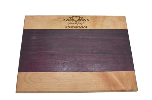 Tabla de cortar rectangular de madera Purple Heart y Maple miniatura 3