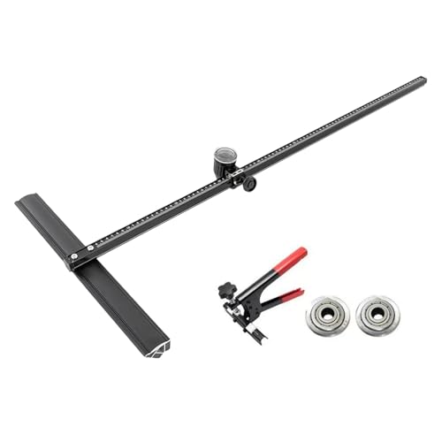 Coupe-carreaux manuel professionnel 90 cm en forme de T, avec 2 lames et pince casse-carreaux. Alliage d'aluminium robuste pour carrelage en porcelaine et en verre