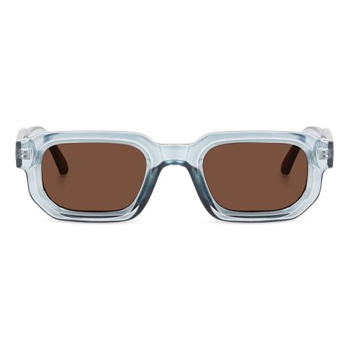 Image of Peter Jones Transparent Unisex Broad Frame Square UV /UB Protected Sunglasses (3887TBL)
