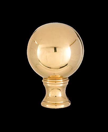 Image of B&P Lamp Smooth Ball Design, 32mm Solid Brass Finial, Brass Finish