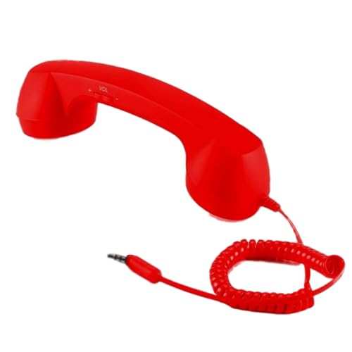Auricular para teléfono celular, receptor de mano retro de 3,5 mm, enchufe inalámbrico, para videoconferencias, trabajo, computadora, laptop, smartphone, oficina, hogar, escuela, dormitorio