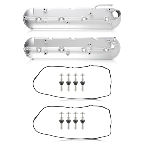 Image of Left and Right Aluminium Engine Valve Cover Gasket Kit with Bolts Compatible with Chevrolet Avalanche Compatible with Pontiac G8 Compatible with GMC Yukon Compatible with GMC Forward 12570427