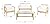 SAFAVIEH Outdoor Collection Garnen Wicker Cushion 4-Piece Living Set PAT7714D, Natural/White