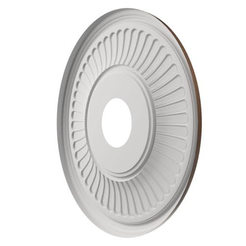Image of 16 inchOD x 3 1 /2 inchID x 1 inchP Berkshire Thermoformed PVC Ceiling Medallion (Fits Canopies up to 7 inch), Metallic Copper