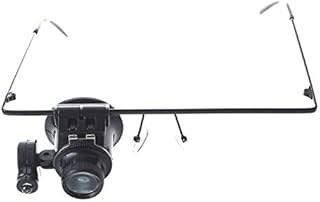 WuyueSun Orologio riparazione nifier Loupe 20X vetro con luce LED (Colore: Nero)