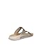 ECCO Women's Two Band Slide Sandal, PURE WHITE GOLD METALLIC, 8-8.5