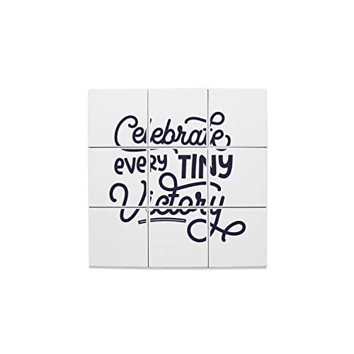Carreaux céramique motivation pour bureau et salon - Déco murale 32x32 cm