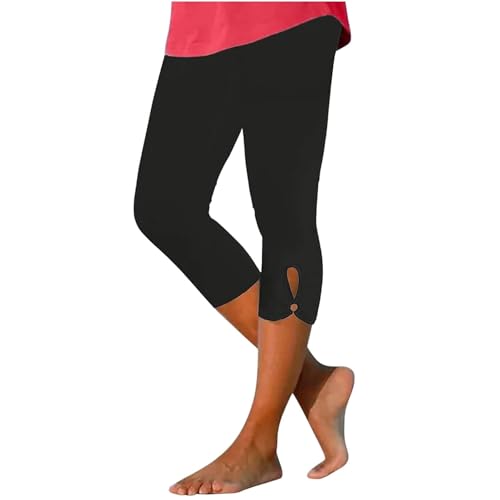 Women’s Summer Casual Capri Leggings High Stretch Yoga Skinny Pants Comfortable Leggings for Workout